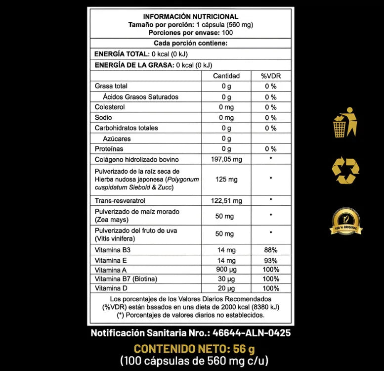 Resveratrol Negro – Apoyo antioxidante diario