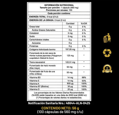 Resveratrol Negro – Apoyo antioxidante diario